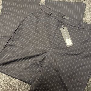 White Fox Navy Pinstripe Pants Flare